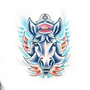 wild horse tattoo design idea