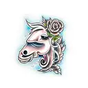 wild horse tattoo design idea
