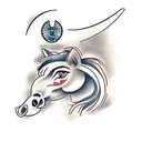 wild horse tattoo design idea