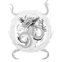 shenron and dragon balls tattoo design idea