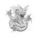 shenron and dragon balls tattoo design idea