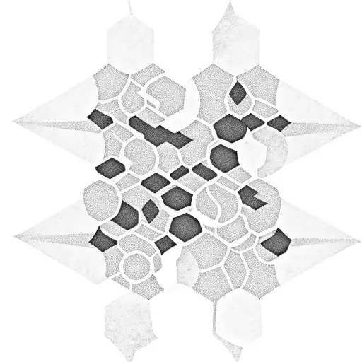 pisces with hexagons tattoo design idea