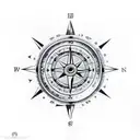clock and compass (gods perfect timing) tattoo design idea