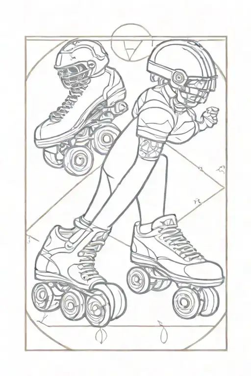roller derby tattoo design idea