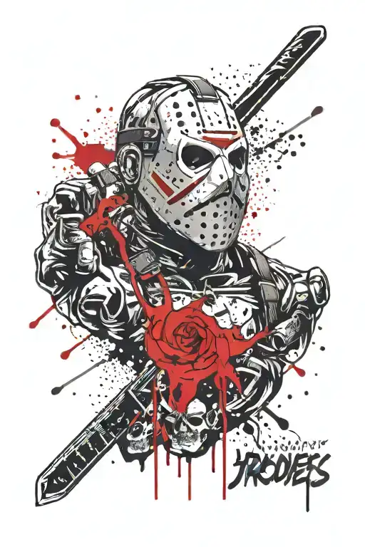 horror movie jason voorhees tattoo design idea