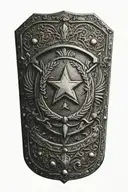 Soviet Shield with bulletholes tattoo design idea