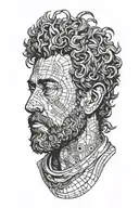 Marcus Aurelius walking through NYC  tattoo design idea