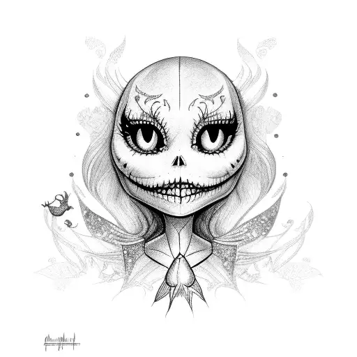 The Name "Gabrielle" in Nightmare Before Christmas the tattoo design idea