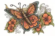 butterfly that says yolo in it tattoo design idea