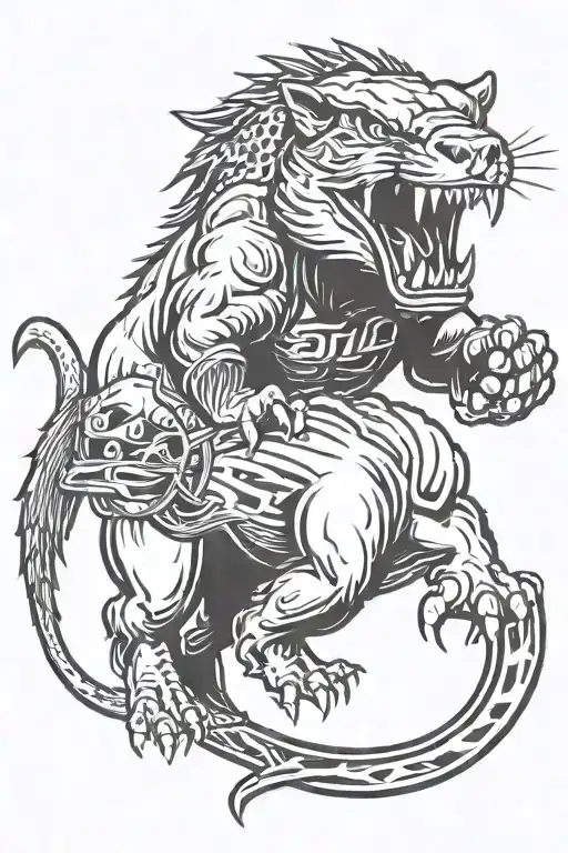 Arkansas Razorback green bay packers logo tattoo design idea