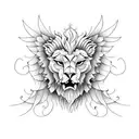 memento mori winged lion looking for pray tattoo design idea