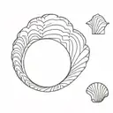 beach sun sea shell pattern tattoo design idea