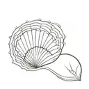 beach sun sea shell pattern tattoo design idea