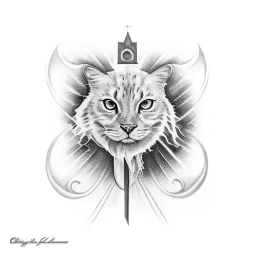 christian sleeve with clouds  tattoo design idea