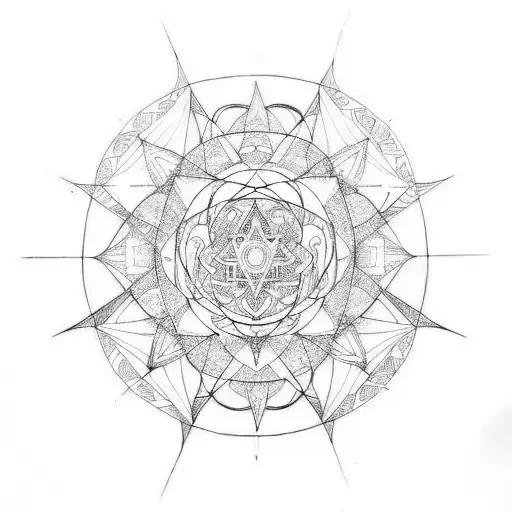 metatron  tattoo design idea