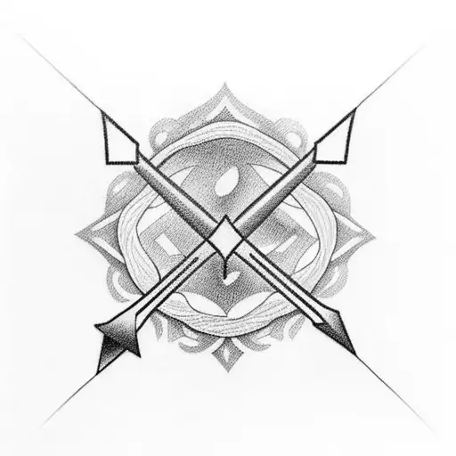 down syndrome arrow tattoo design idea