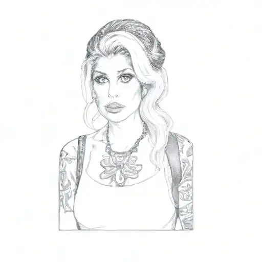 amy winehouse tattoo design idea