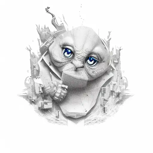 "day" in newspaper font with numbers "424" next to it tattoo design idea