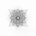 A mesmerizing geometric pattern inspired by the flags of Hong Kong and Istanbul tattoo design idea