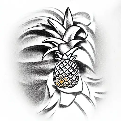 Pineapple tattoo design idea