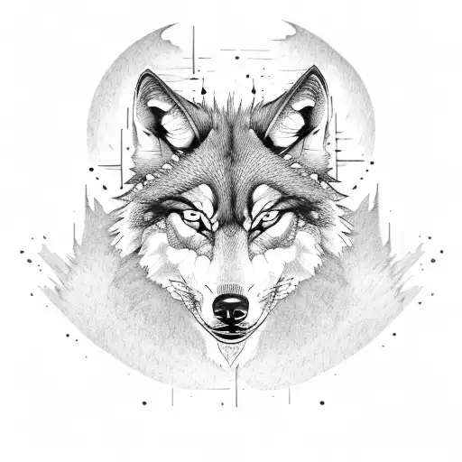 angry Wolf tattoo design idea