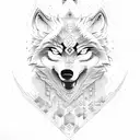 angry Wolf tattoo design idea