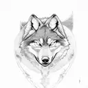angry Wolf tattoo design idea
