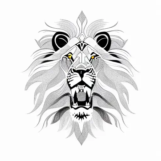 Lion Design Vector Hd PNG Images Lion Illustration Design Lion Drawing  Lion Sketch Face PNG Image For Free Download