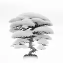 A draftsman's pencil morphing into a bonsai tree tattoo design idea