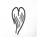 paw print with angel wings tattoo design idea