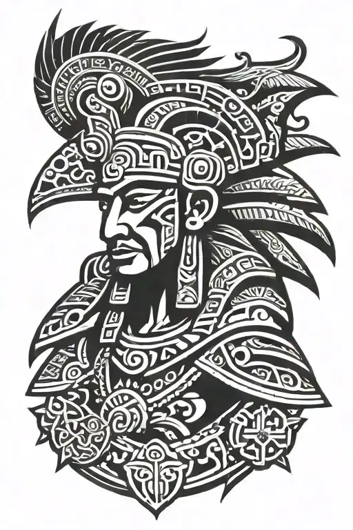 mayan warrior polynesian style tattoo tattoo design idea