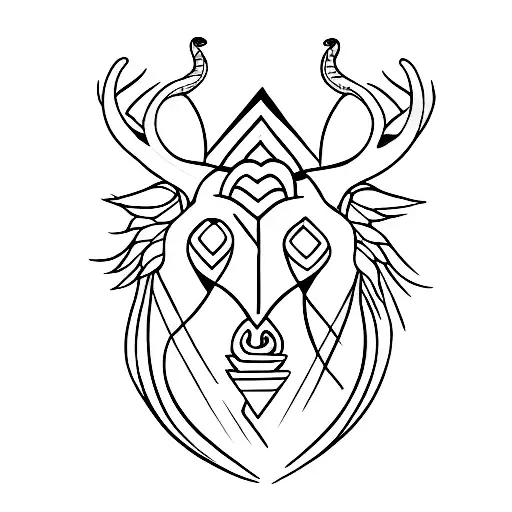 Taurus and Capricorn together in the same design tattoo design idea