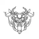 Taurus and Capricorn together in the same design tattoo design idea