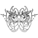 Taurus and Capricorn together in the same design tattoo design idea
