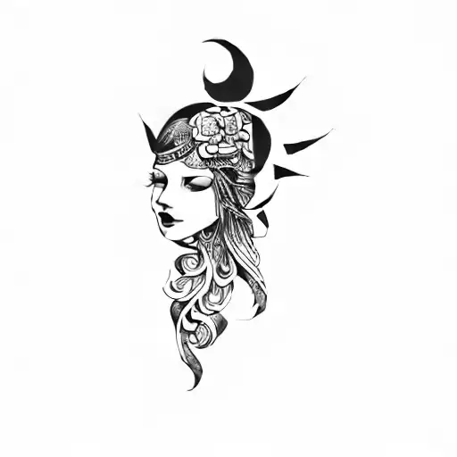 bohemian  tattoo design idea