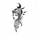 bohemian  tattoo design idea