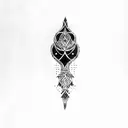 bohemian  tattoo design idea