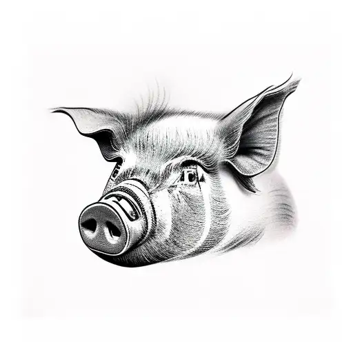 pig tattoo design idea