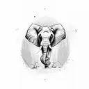 Elephant wearing a baseball hat tattoo design idea