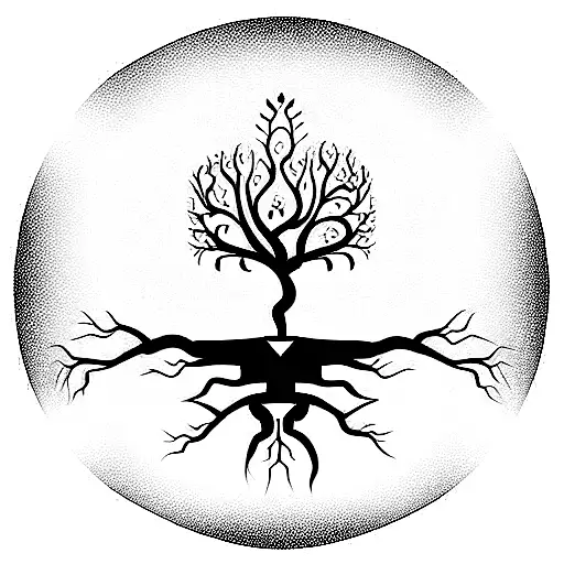 Gaelic tree of life tattoo design idea
