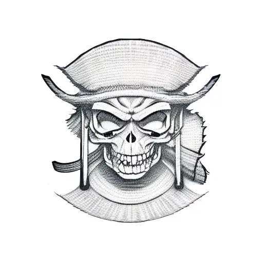 Straw Hat Pirates Logo 3D tattoo design idea