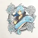 that time i got reincarnated as a slime rimuru tempest tattoo design idea
