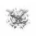 evangelion cross explosion tattoo design idea
