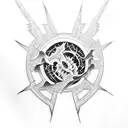 evangelion cross explosion tattoo design idea