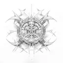 evangelion cross explosion tattoo design idea
