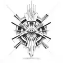 evangelion cross explosion tattoo design idea