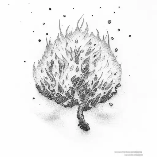 burning bush  tattoo design idea