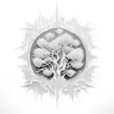 burning bush  tattoo design idea