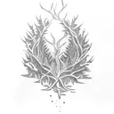 burning bush  tattoo design idea