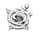 snake with roses  tattoo design idea